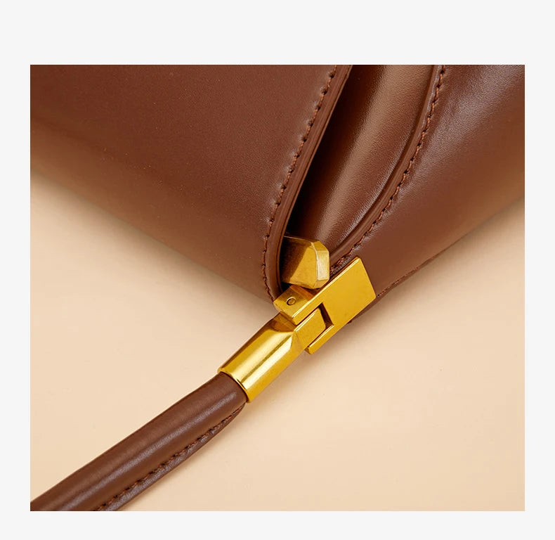 Hifashion Cowhide Genuine Leather Underarm Shoulder Bags For Women 2025 Trend Designer Top Handle Female Tote Ladies Handbags