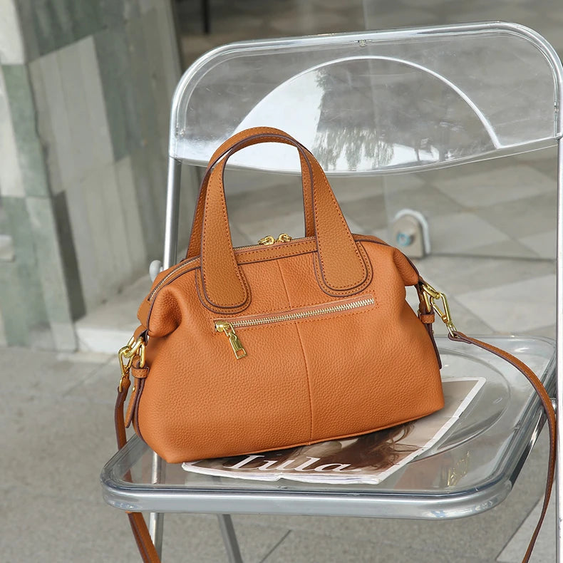 Hifashion 100% Cowhide Genuine Leather Handbags For Women 2025 Trend Designer Wide Strap Pillow Ladies Shoulder Crossbody Bags