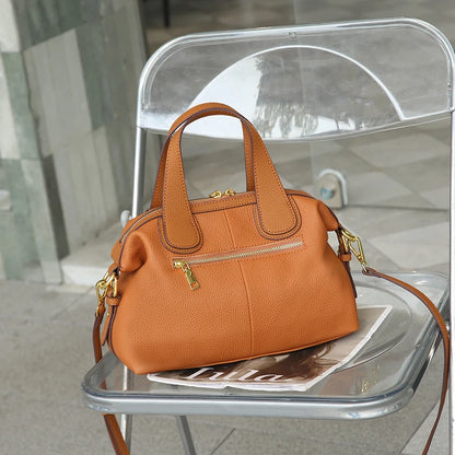 Hifashion 100% Cowhide Genuine Leather Handbags For Women 2025 Trend Designer Wide Strap Pillow Ladies Shoulder Crossbody Bags