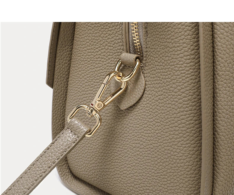 Hifashion Vintage Cow Genuine Leather Bucket Tote Shoulder Bags For Women 2025 Luxury Designer Shopper Crossbody Ladies Handbags