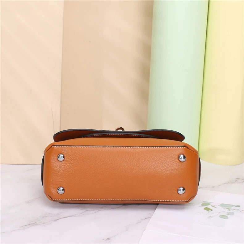 Hifashion 3 Layers Genuine Genuine Leather Shoulder Bags For Women 2025 Trend Designer Flap Crossbody Purse Work Ladies Handbags