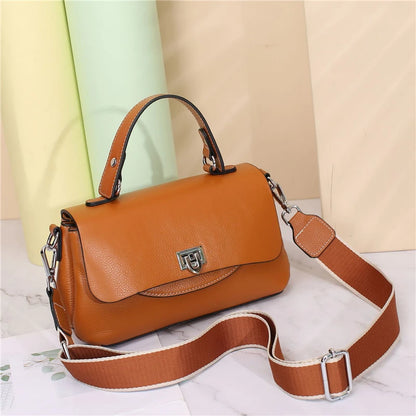 Hifashion 3 Layers Genuine Genuine Leather Shoulder Bags For Women 2025 Trend Designer Flap Crossbody Purse Work Ladies Handbags