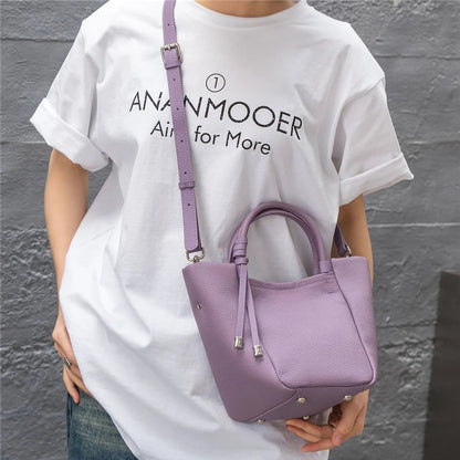 Hifashion Stylish Genuine Leather Tote Shoulder Bags For Women 2025 Trend Designer Basket Shopper Work Crossbody Ladies Handbags