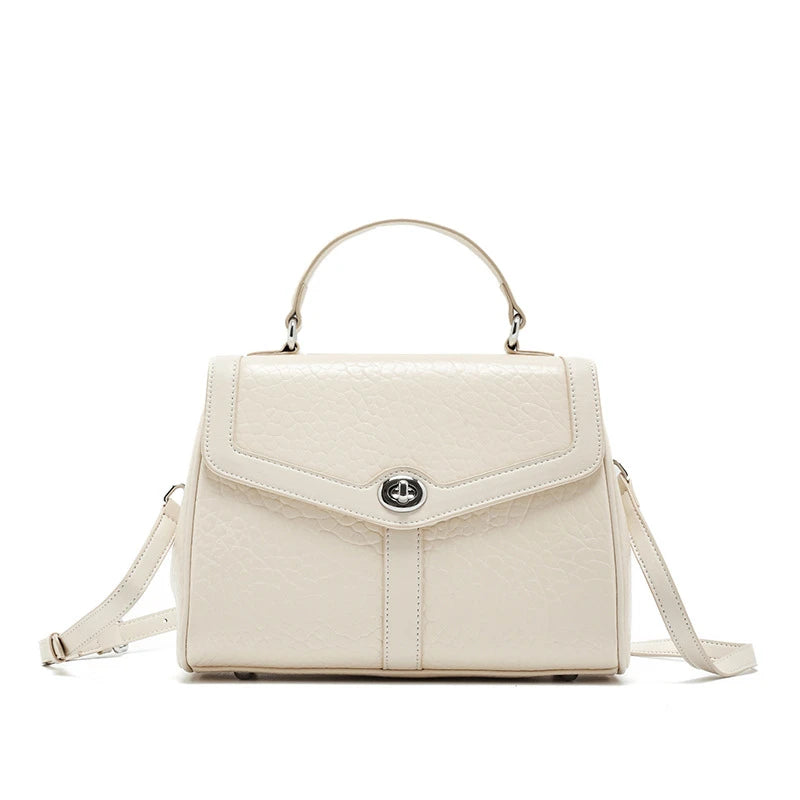 Hifashion Cowhide Genuine Leather Tote Handbags For Women New 2025 Luxury Designer Work Satchel Top Handle Female Shoulder Bags