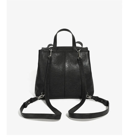 Hifashion Vintage Genuine Leather Backpack For Women 2025 Trend Designer Top Flap College Girls School Bags Work Travel Bagpack