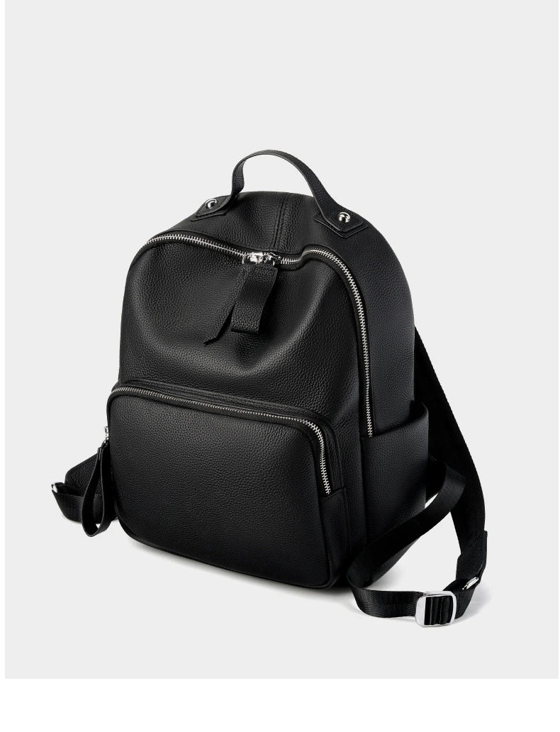 Hifashion 100% Cowhide Genuine Leather Backpack For Women 2025 Trend Designer Soft Travel Work Daypack Teenage Girls School Bags
