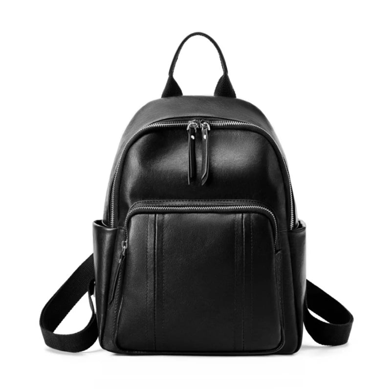Hifashion Cowhide Genuine Leather Backpack For Women 2025 Trend Designer Work Daypack Travel Bookbags Teenage Girls School Bags
