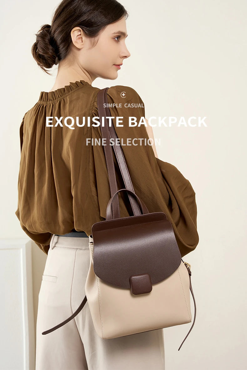 Hifashion Small Cowhide Genuine Leather Backpack For Women 2025 Trend Fashion Designer Female Travel Bagpack Girls School Bags