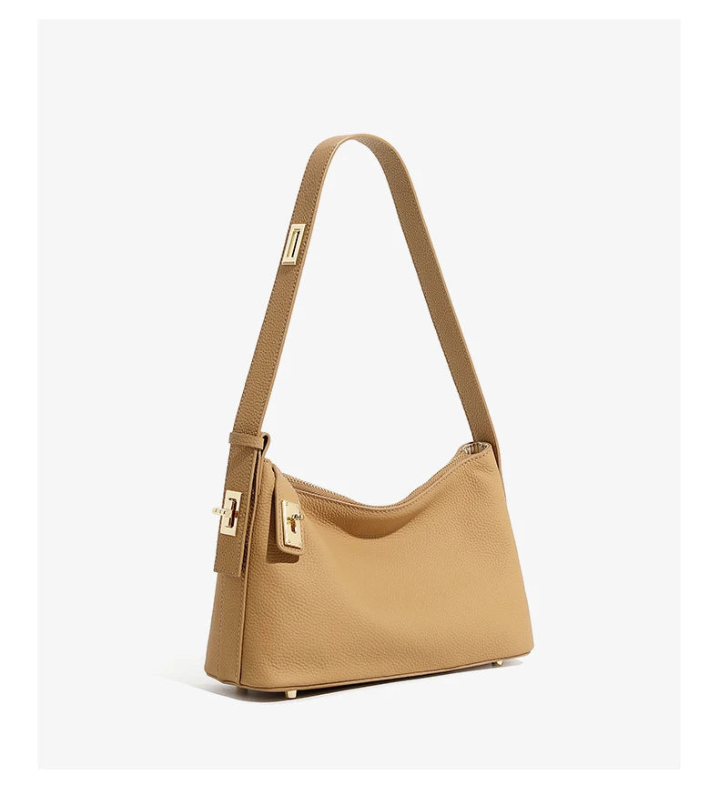 Hifashion Cowhide Genuine Leather Underarm Shoulder Bags For Women New 2025 Trend Designer Crossbody Purses Work Ladies Handbags