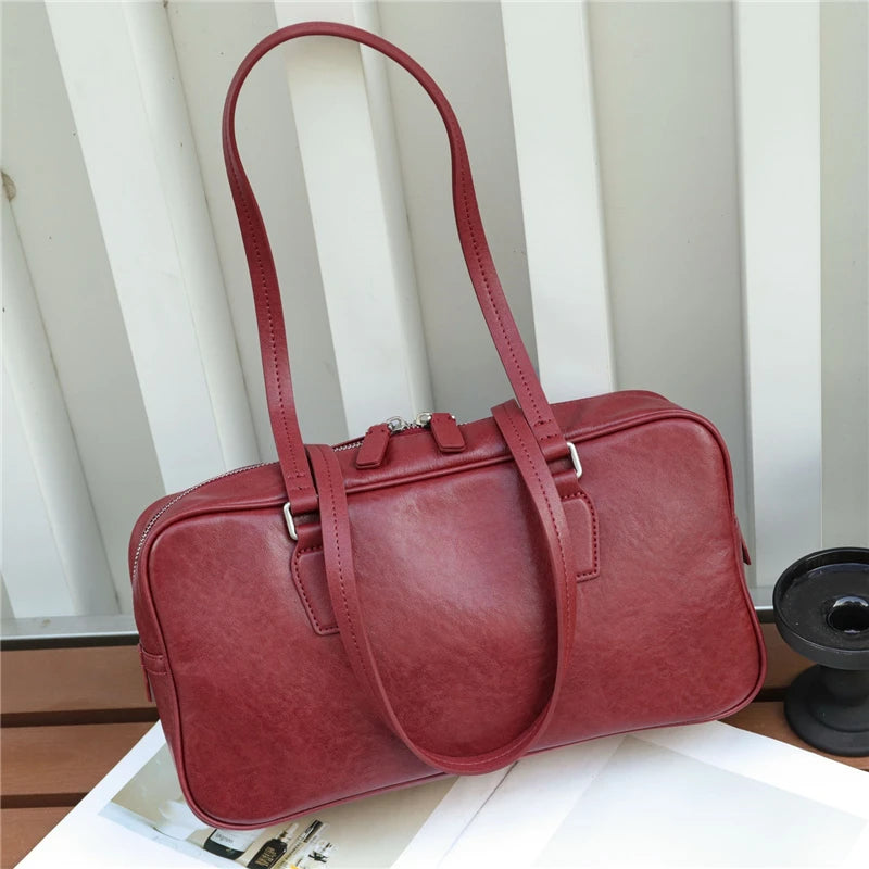 Hifashion Cowhide Genuine Leather Shoulder Bags For Women 2025 Trend Designer Large Capacity Work Satchel Tote Ladies Handbags