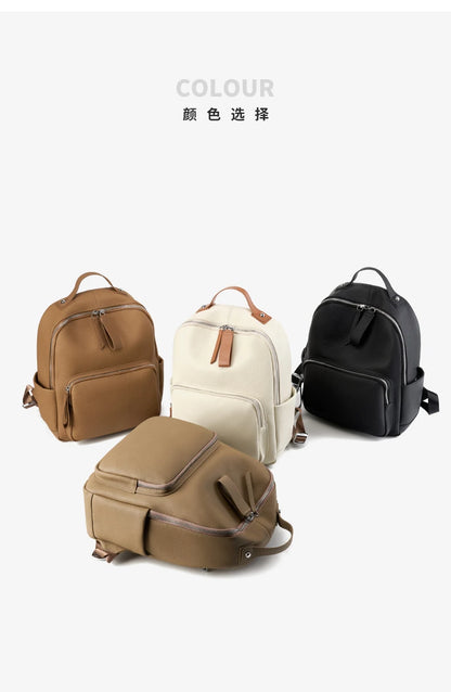 Hifashion 100% Cowhide Genuine Leather Backpack For Women 2025 Trend Designer Soft Travel Work Daypack Teenage Girls School Bags