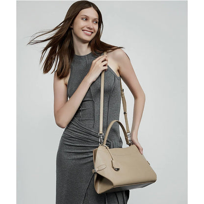 Hifashion Cowhide Genuine Leather Tote Handbags For Women 2025 Luxury Designer Crescent Office Ladies Shoulder Crossbody Bags