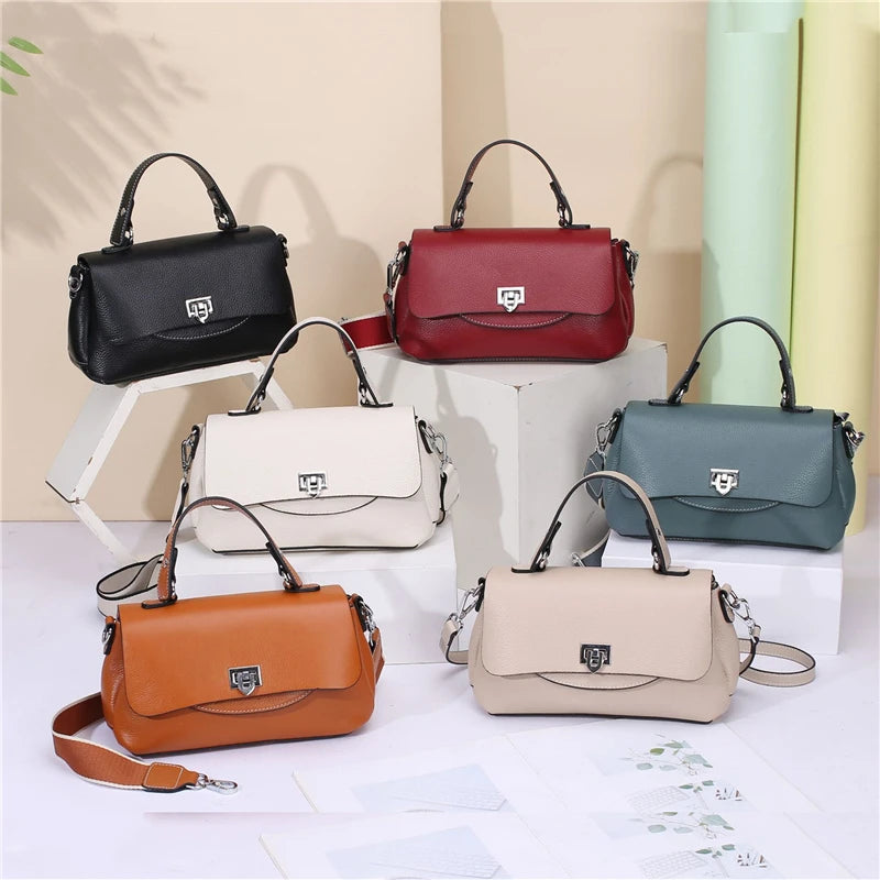 Hifashion 3 Layers Genuine Genuine Leather Shoulder Bags For Women 2025 Trend Designer Flap Crossbody Purse Work Ladies Handbags