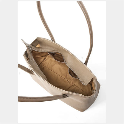 Hifashion Cowhide Genuine Leather Large Underarm Shoulder Bags For Women 2025 Luxury Designer Shopping Tote Work Ladies Handbags