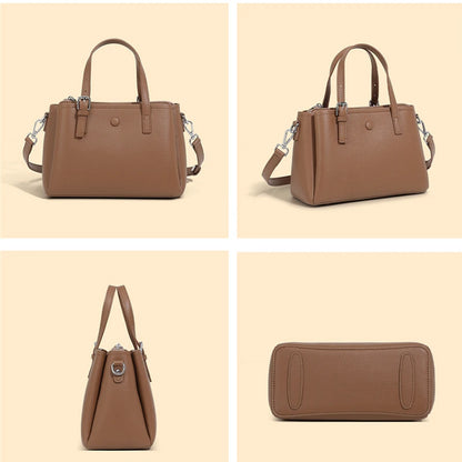 Hifashion 3 Layers Genuine Leather Shoulder Bags For Women 2025 Luxury Designer Crossbody Satchel Commuting Tote Ladies Handbags