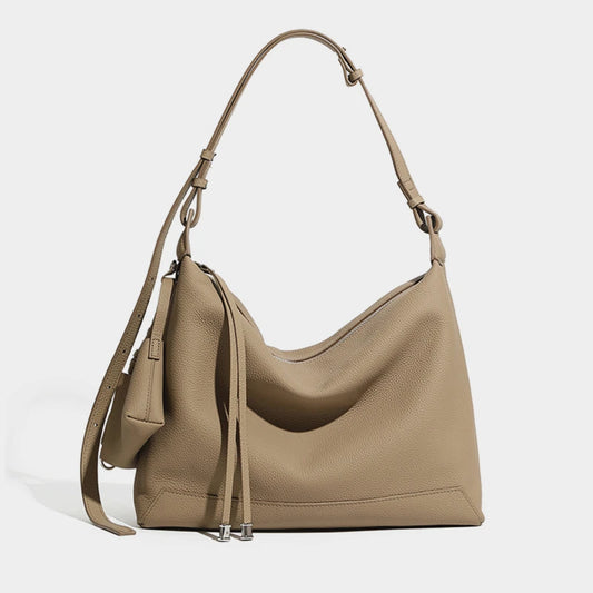 Hifashion Cowhide Genuine Leather Crescent Hobo Bags 2025 Trend Designer Commuting Shoulder Crossbody Bags Soft Ladies Handbags