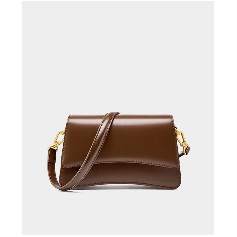 Hifashion Vintage Genuine Leather Underarm Shoulder Bags For Women 2025 Luxury Designer Crossbody Purses Saddle Ladies Handbags