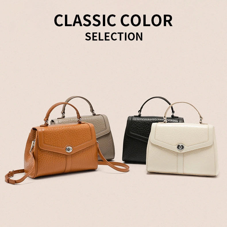 Hifashion Cowhide Genuine Leather Tote Handbags For Women New 2025 Luxury Designer Work Satchel Top Handle Female Shoulder Bags