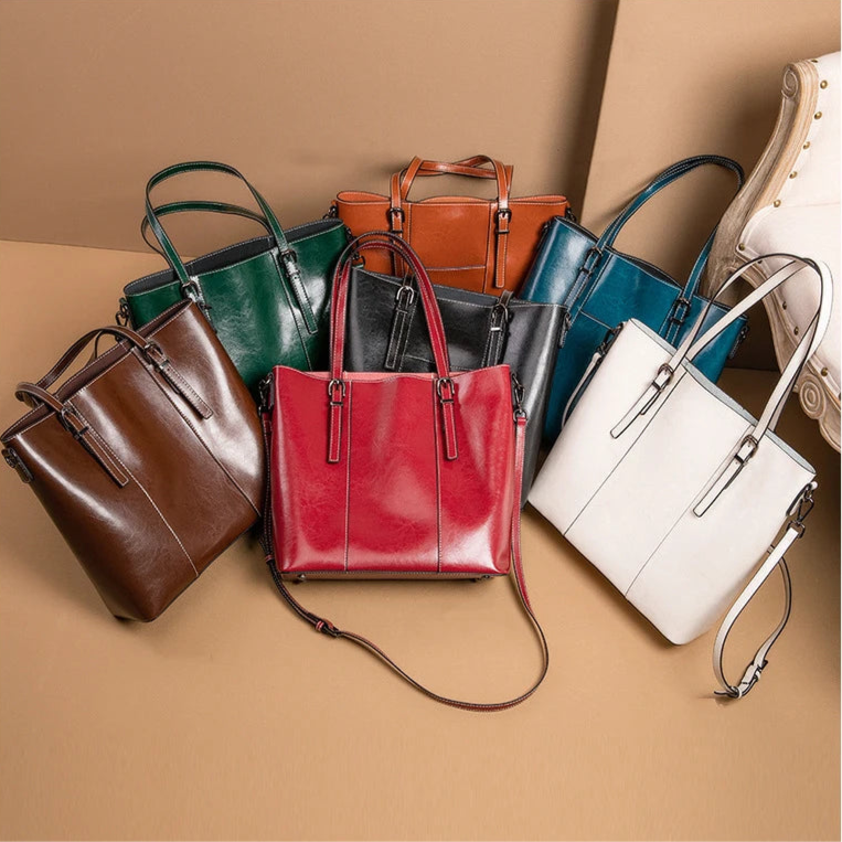 Hifashion Vintage Cow Genuine Leather Large Tote Bags For Women 2025 Luxury Designer Shopping Shoulder Bags Work Ladies Handbags