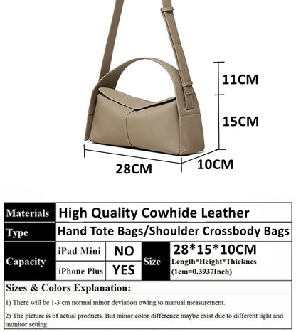 Hifashion Cowhide Genuine Leather Underarm Shoulder Bags For Women 2025 Luxury Designer Top Handle Satchel Tote Ladies Handbags