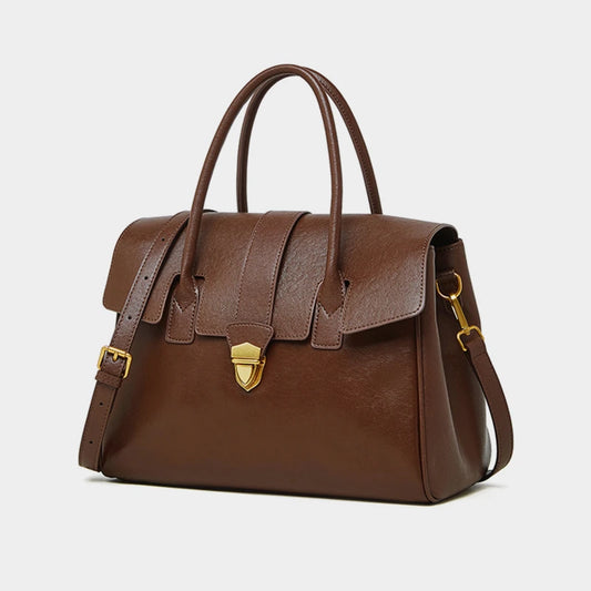 Hifashion Cowhide Genuine Leather Large Tote Handbags For Women 2025 Luxury Designer Top Handle Briefcase Satchel Shoulder Bags