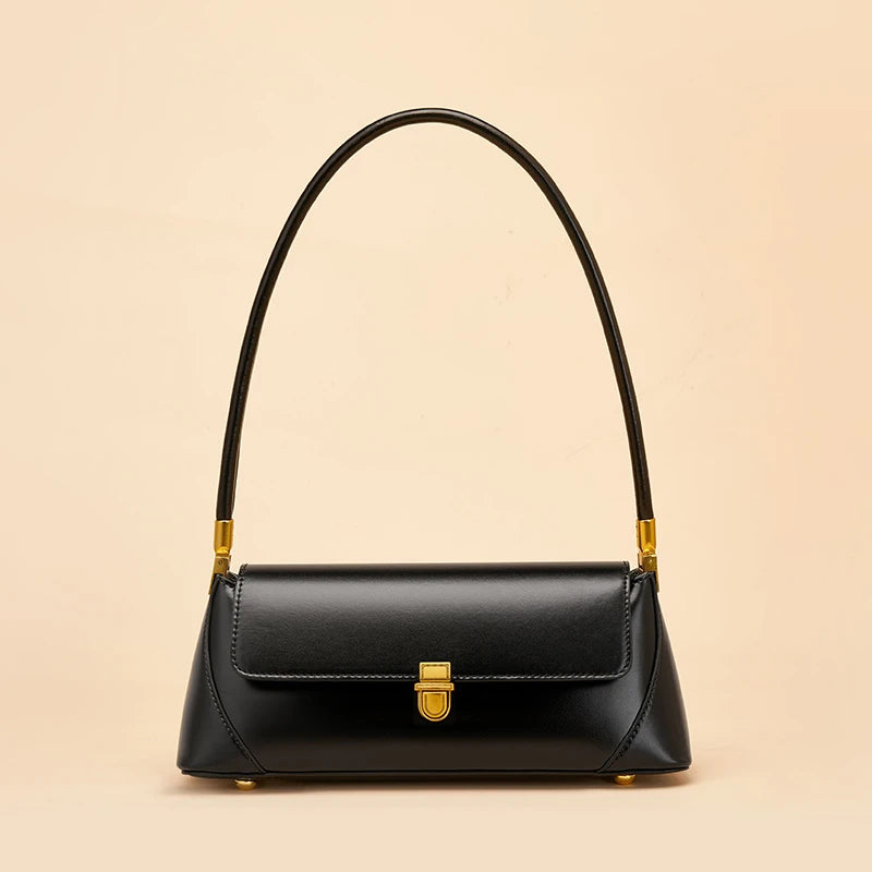Hifashion Cowhide Genuine Leather Underarm Shoulder Bags For Women 2025 Trend Designer Top Handle Female Tote Ladies Handbags