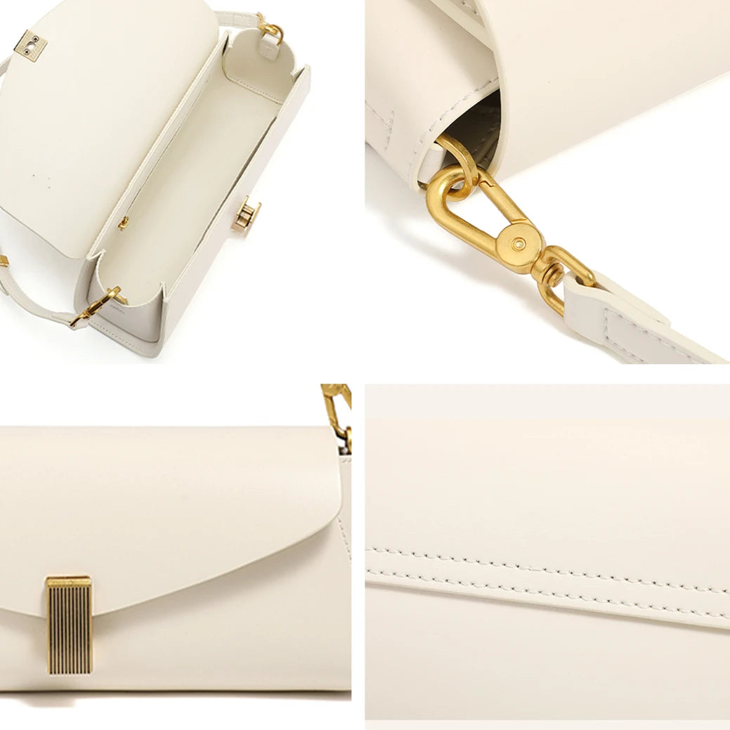 Hifashion Elegant Genuine Leather Underarm Shoulder Bags For Women 2025 Luxury Designer Crossbody Purses Square Ladies Handbags