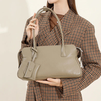 Hifashion 3 Layers Genuine Leather Large Underarm Shoulder Bags For Women 2025 Luxury Designer Satchel Tote Work Ladies Handbags