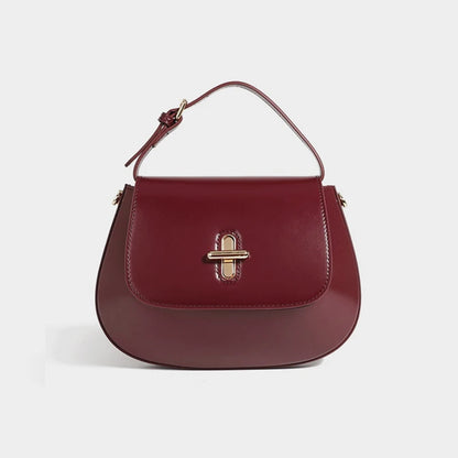 Hifashion Luxury Genuine Leather Saddle Small Shoulder Crossbody Bags For Women 2025 Trend Designer Purses Tote Ladies Handbags