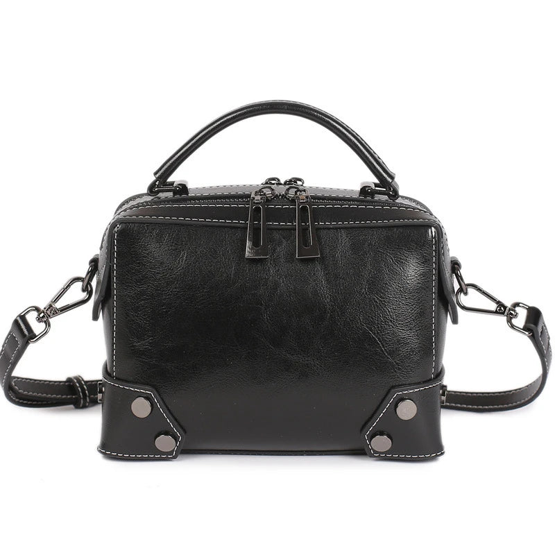 Hifashion Cowhide Genuine Leather Pillow Small Shoulder Crossbody Bags For Women 2025 Trend Designer Boston Tote Ladies Handbags