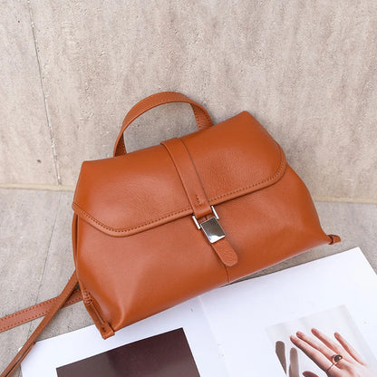 Hifashion Cowhide Genuine Leather Crossbody Shoulder Bags For Women 2025 Trend Designer Satchel Purses Boston Ladies Handbags
