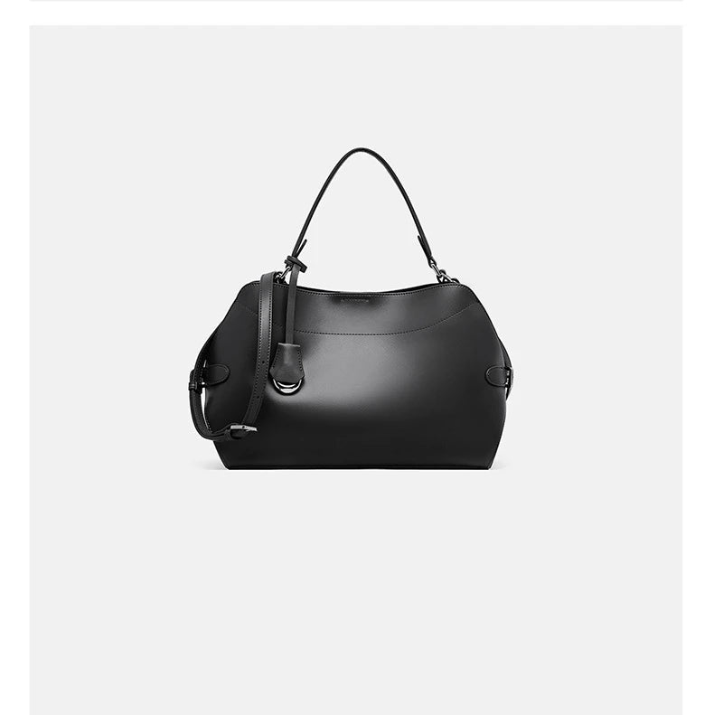 Hifashion Cowhide Genuine Leather Tote Handbags For Women 2025 Luxury Designer Crescent Office Ladies Shoulder Crossbody Bags