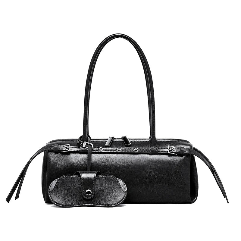 Hifashion Motorcycle Style Genuine Leather Underarm Shoulder Bags For Women 2025 Trend Designer Sling Purse Tote Ladies Handbags