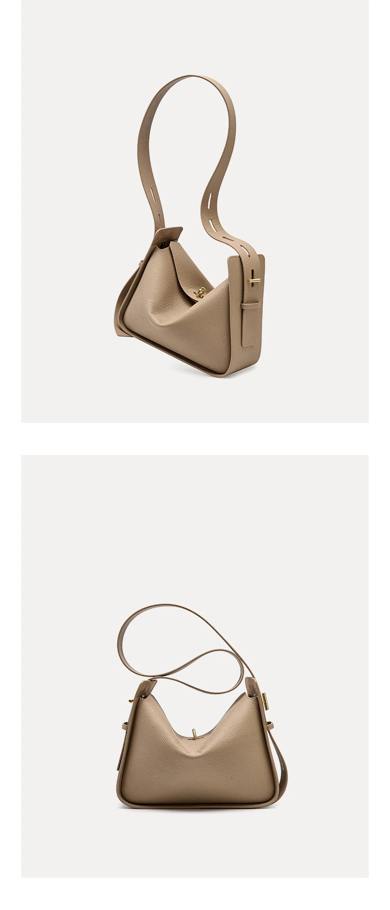 Hifashion Cowhide Genuine Leather Underarm Shoulder Bags For Women 2025 Luxury Designer Crossbody Purses Hobo Ladies Handbags