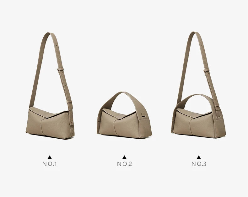 Hifashion Cowhide Genuine Leather Underarm Shoulder Bags For Women 2025 Luxury Designer Top Handle Satchel Tote Ladies Handbags