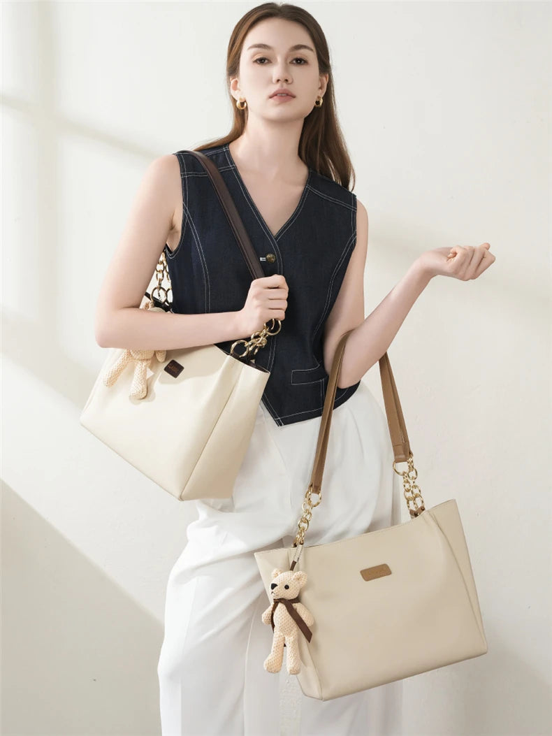 Hifashion Cowhide Genuine Leather Shoulder Bags For Women 2025 Trend Designer Large Capacity Shopping Tote Work Ladies Handbags