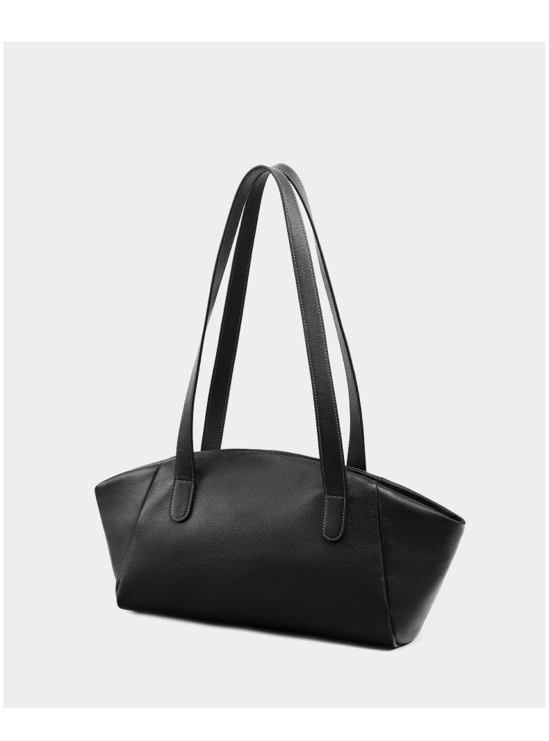 Hifashion 100% Real Genuine Leather Large Tote Shoulder Bags For Women 2025 Luxury Designer Trapeze Shopper Work Ladies Handbags