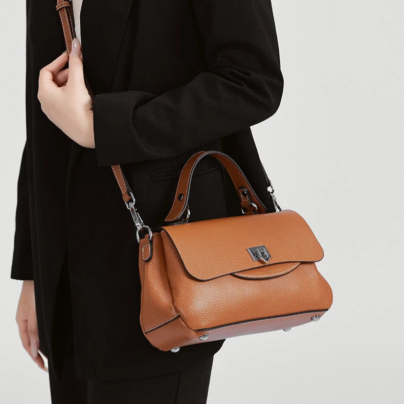 Hifashion 3 Layers Genuine Genuine Leather Shoulder Bags For Women 2025 Trend Designer Flap Crossbody Purse Work Ladies Handbags