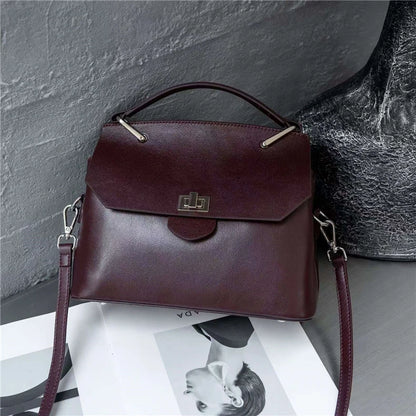 Hifashion Cowhide Genuine Leather Tote Handbags For Women 2025 Trend Designer Satchel Purses Work Ladies Shoulder Crossbody Bags