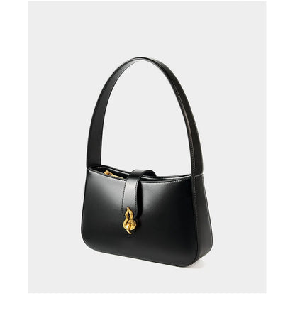 Hifashion Cowhide Genuine Leather Underarm Shoulder Bags For Women 2025 Luxury Designer Half Moon Purse Crescent Ladies Handbags