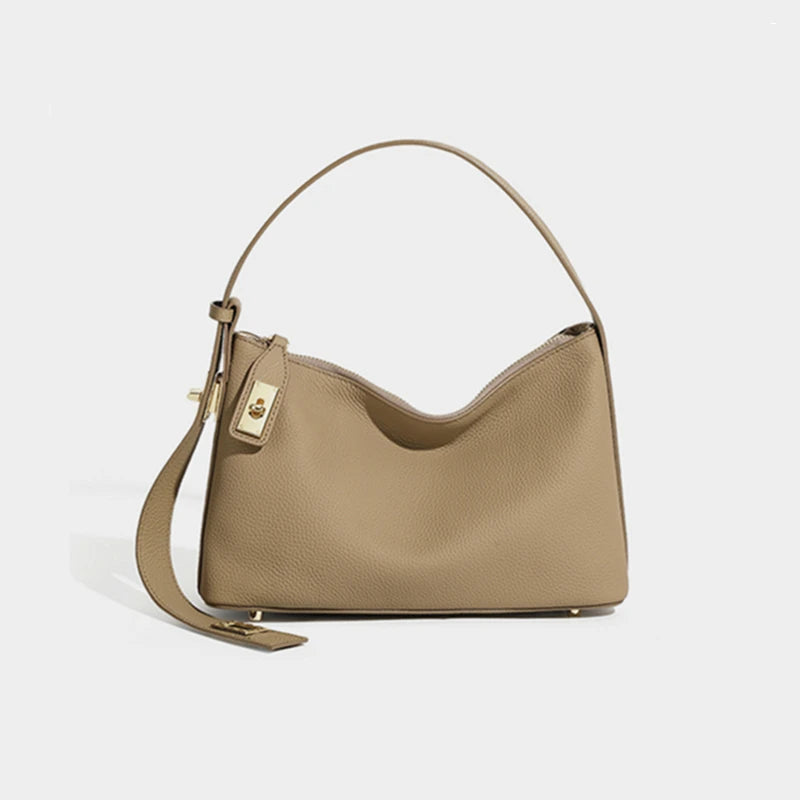 Hifashion Cowhide Genuine Leather Underarm Shoulder Bags For Women New 2025 Trend Designer Crossbody Purses Work Ladies Handbags