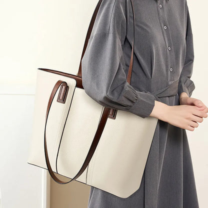 Hifashion Cowhide Genuine Leather Large Shoulder Bags For Women 2025 Luxury Designer Shopper Work Tote Commuter Ladies Handbags