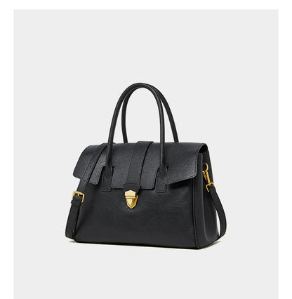 Hifashion Cowhide Genuine Leather Large Tote Handbags For Women 2025 Luxury Designer Top Handle Briefcase Satchel Shoulder Bags