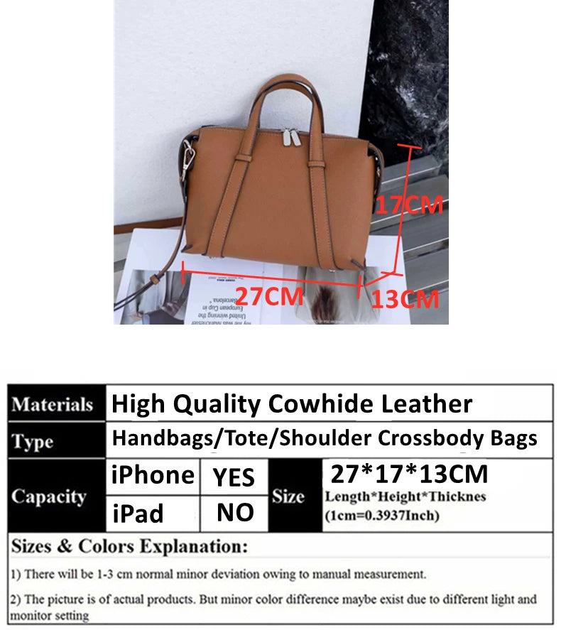 Hifashion Retro Genuine Leather Pillow Shoulder Bags For Women 2025 Trend Designer Crossbody Purses Boston Tote Ladies Handbags