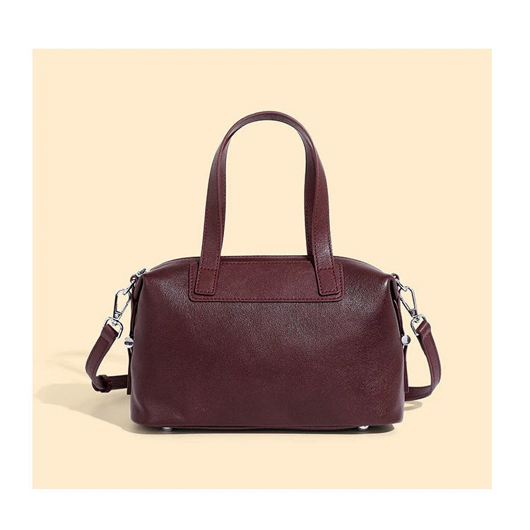 Hifashion Vintage Cow Genuine Leather Pillow Tote Handbags For Women 2025 Trend Designer Boston Ladies Shoulder Crossbody Bags