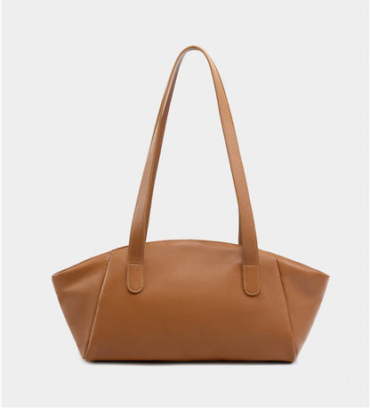 Hifashion 100% Real Genuine Leather Large Tote Shoulder Bags For Women 2025 Luxury Designer Trapeze Shopper Work Ladies Handbags