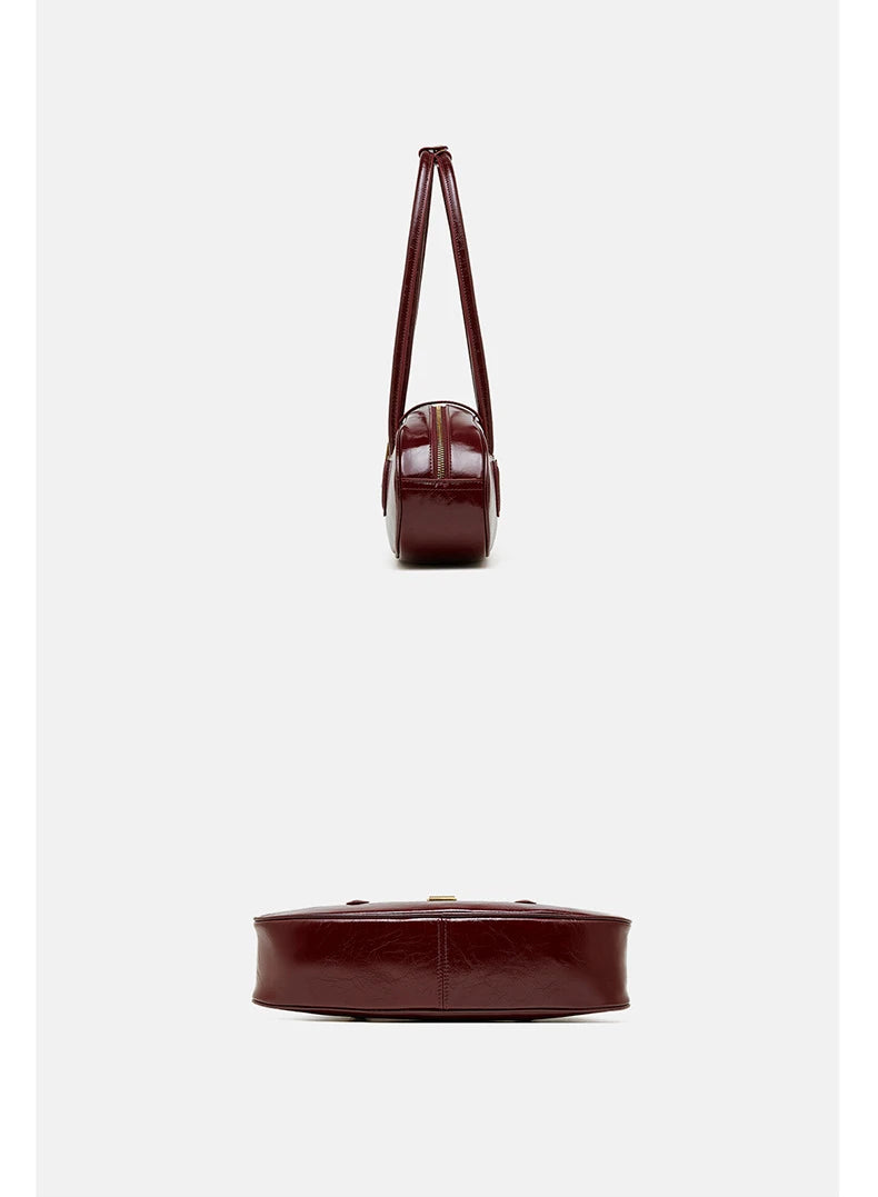 Hifashion Vintage Cowhide Genuine Leather Underarm Shoulder Bags For Women 2025 Trend Designer Luxury Tote Work Ladies Handbags