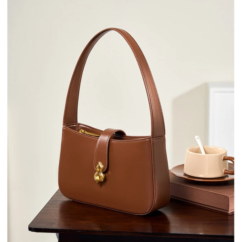 Hifashion Cowhide Genuine Leather Underarm Shoulder Bags For Women 2025 Luxury Designer Half Moon Purse Crescent Ladies Handbags
