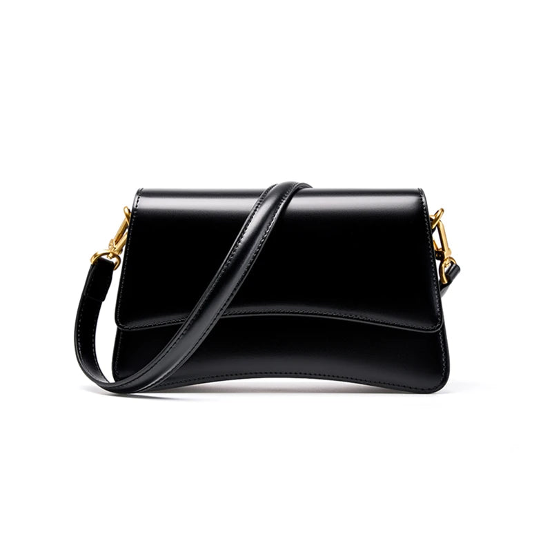 Hifashion Vintage Genuine Leather Underarm Shoulder Bags For Women 2025 Luxury Designer Crossbody Purses Saddle Ladies Handbags