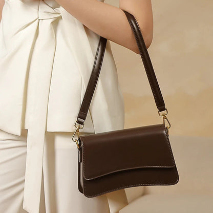 Hifashion Vintage Genuine Leather Underarm Shoulder Bags For Women 2025 Luxury Designer Crossbody Purses Saddle Ladies Handbags